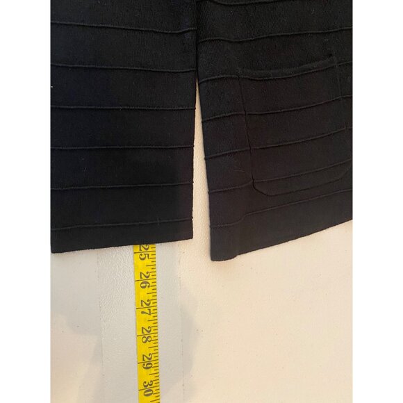 Jones New York Signature Black Blazer Jacket Textured Buttons & Pockets Large - Picture 10 of 10